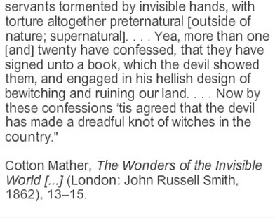 wonders of the invisible world by cotton mather